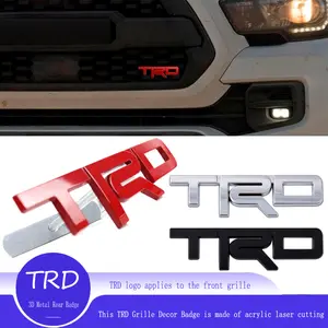 1pcs For Reitz Camry TRD car front grille personalized Asian Dragon TRD car logo modified metal label