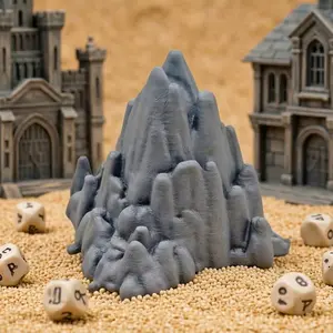 Tabletop Game Terrain Series with Cave Mountains Miniature Model, Role Playing Board Game Accessories, Decorative Gift for Gamers