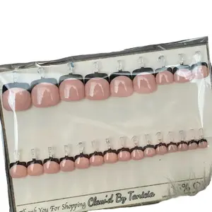 Out The Door Pedi-Black French Vanilla Tips for Nail Art & Manicure