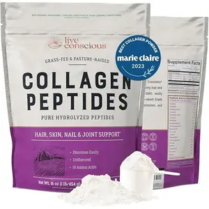 Live Conscious Collagen Peptides for Women - Rejuvenating Power for Youthful Appearance - Premium Grass-fed Ingredients