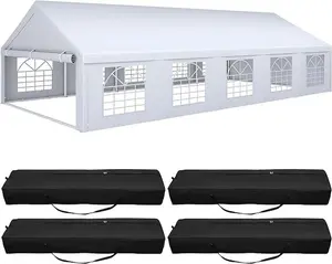 YITAHOME 20x40 ft Outdoor Heavy Duty Party Tent Wedding Event Shelters Upgraded Galvanized Canopy with Large White Roof, Removable Sidewalls & 4 Storage Bags