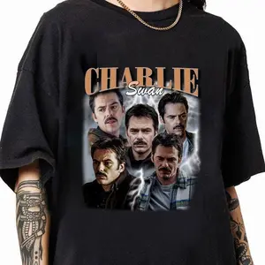 Limited Charlie Swan Vintage Bootleg T-shirt, Twilight Saga Movie Classic Retro Sweatshirt, Gift For Man And Women Unisex T-Shirt