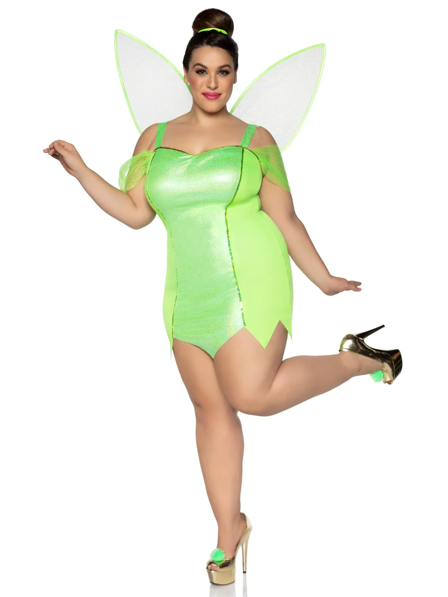 Leg Avenue Women's Plus-Size Pixie Costume with Wings, Sequin Top, Women's Costume Clothes and Accessories