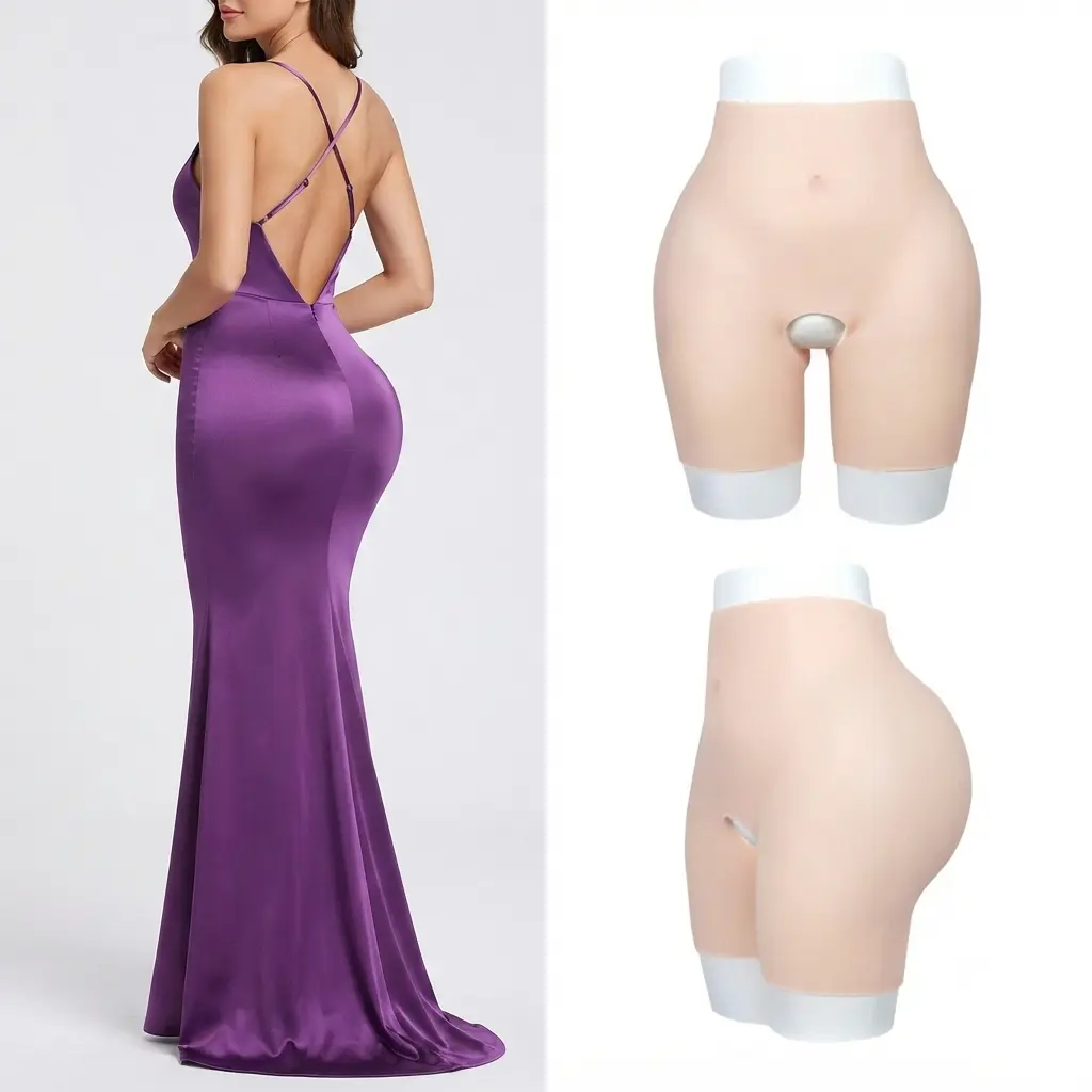 Seamless shapewear for the wedding season — ultra-soft silicone briefs that are low-irritation and highly elastic, smoothing the waist and abdominal area while naturally lifting the buttocks, remaining completely invisible under lace, satin, or tulle wedd