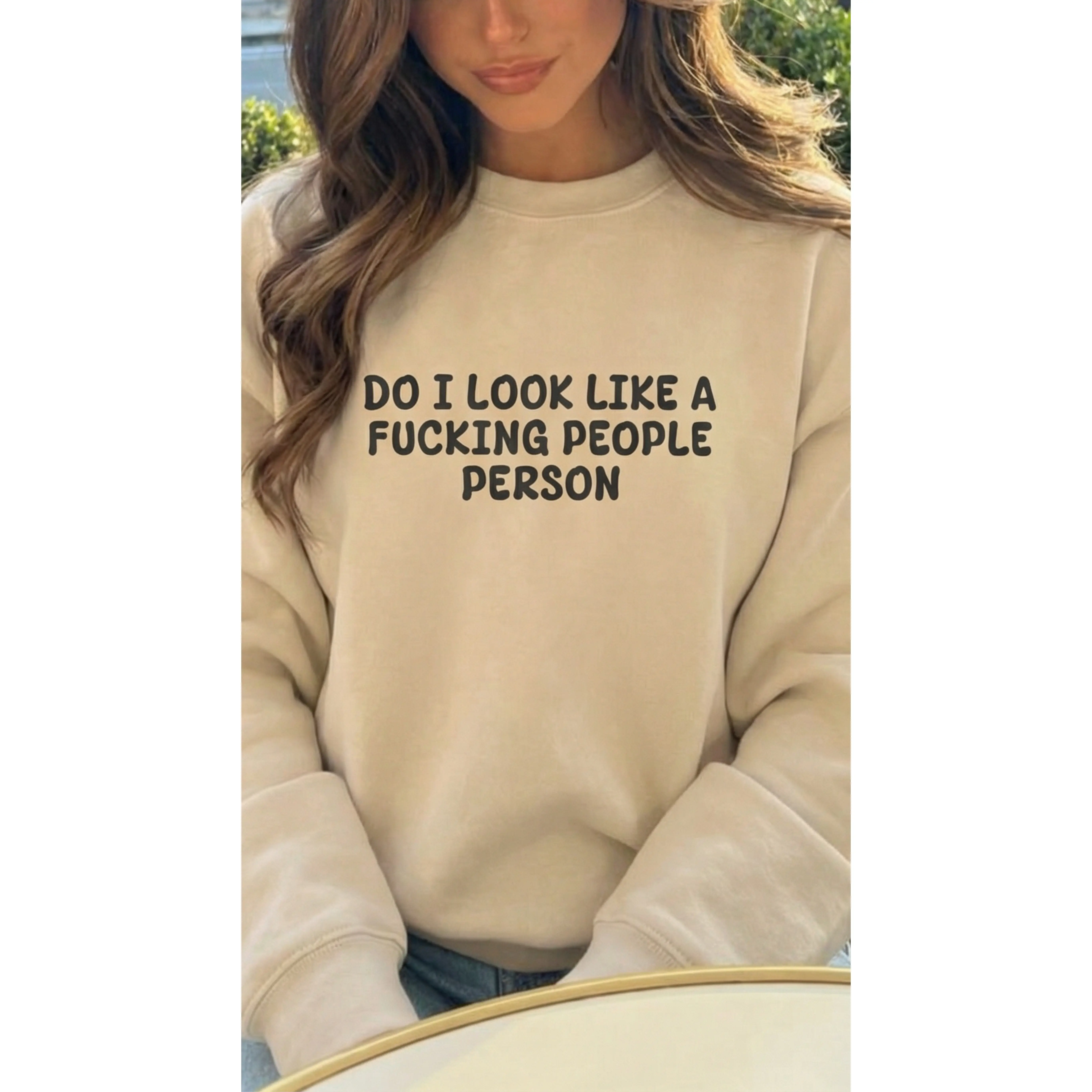Do I Look Like A Fucking People Person Crewneck Sweatshirt