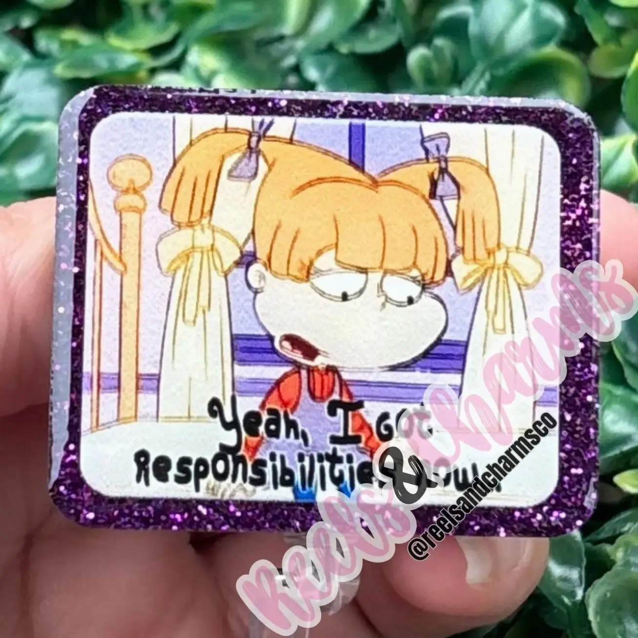 Angelica Pickles “I Have Responsibilities” Badge Reel | Rugrats Nostalgia | Reels & Charms Co.