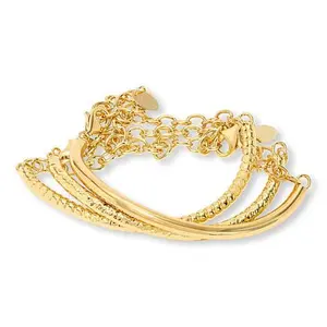 Bellezza Set of 3 Wave-Shape Bangle Bracelets
