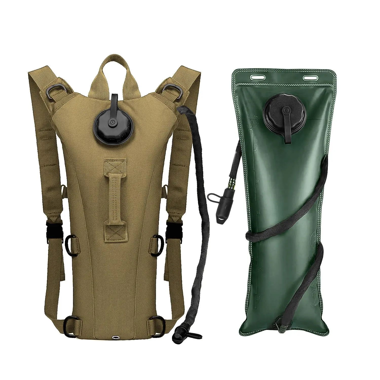 Unisex Outdoor Tactical Hydration Backpack - Bicycle Backpack with 3L (101.44 oz) Lightweight Stain-Resistant Multi-Color Water Bladder for Hiking, Running summerwins