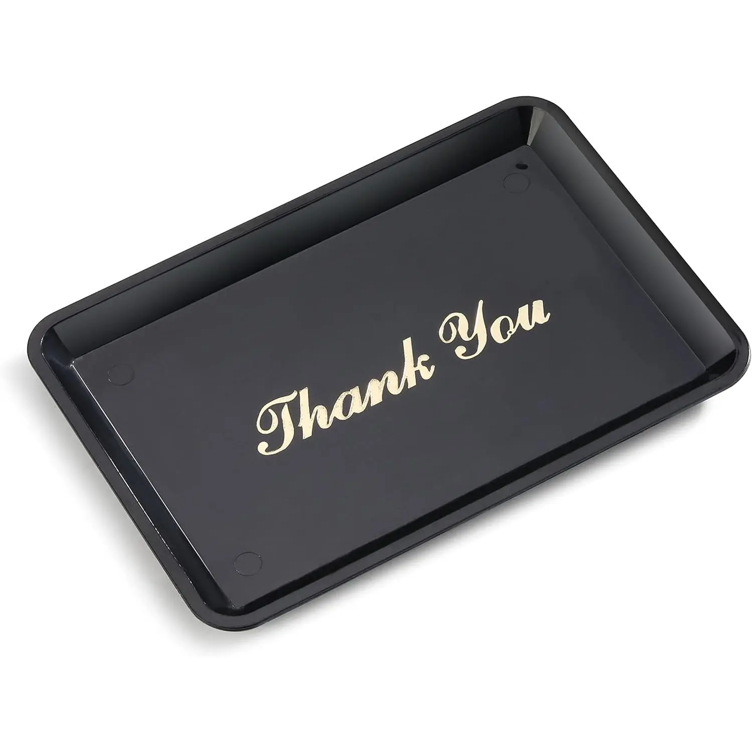26917 Tip Tray Restaurant Guest Check Bill Holder, 4.5 by 6.5-Inch, Black with  Imprint, Set of 12