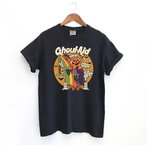 Ghoul Aid Pumpkin Comfort Colors Shirt, Vintage Spooky Fall Graphic Tee, Halloween Tshirt