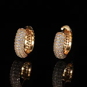 Bubble zircon round earrings for men and women earrings for couples all-match earrings for daily gifts