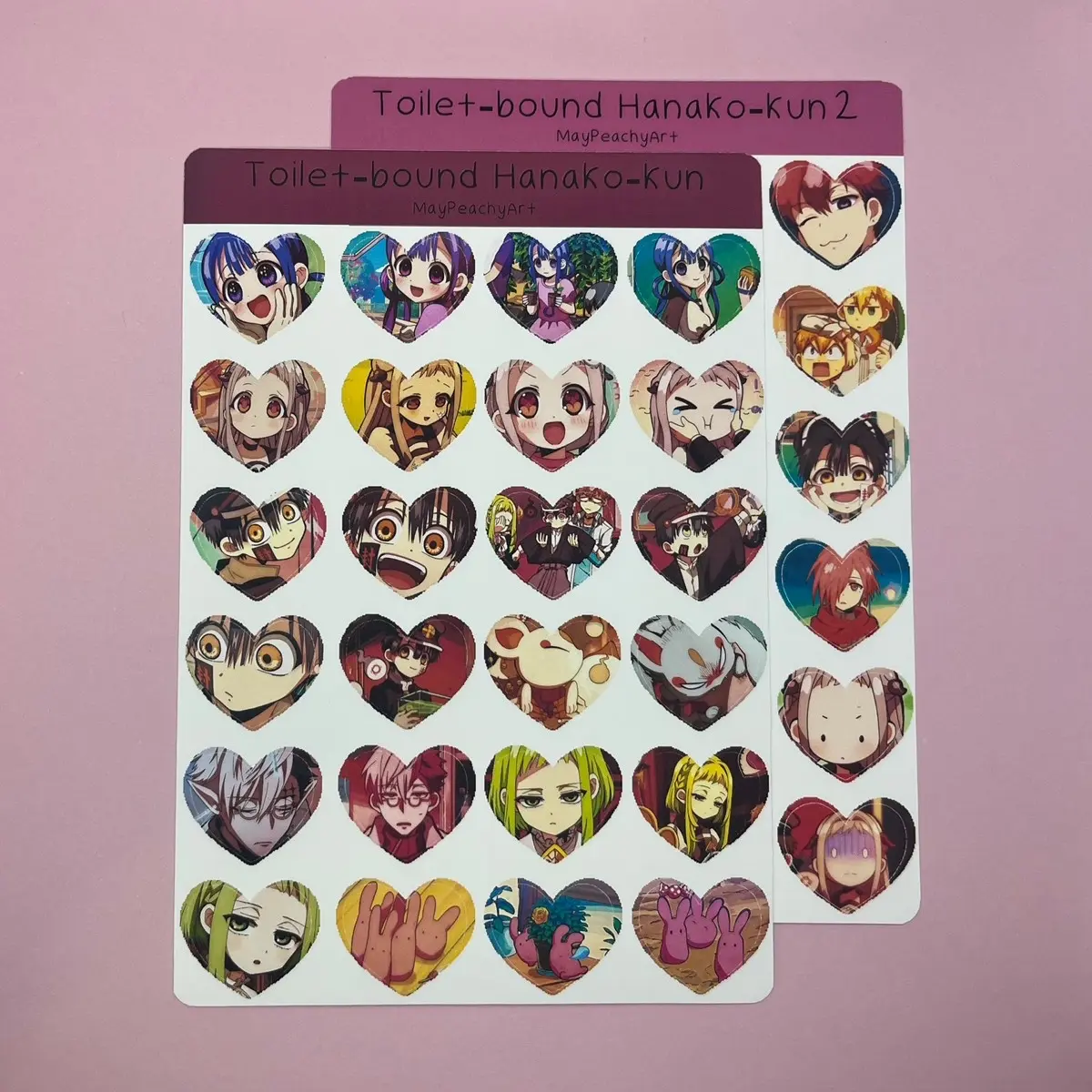 Hanako-kun Anime Heart Sticker Sheet