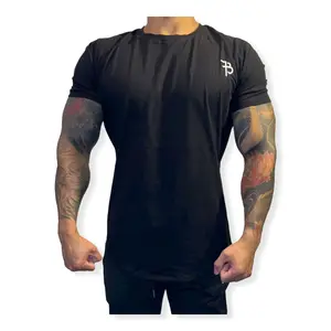 Fitburse Supremacy Workout Fitness T Shirt Men's, Summer Season, Slim Fit with Curved Hem, 95% Cotton 5% Spandex