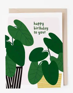 Houseplant Birthday // Greeting Card