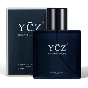 YCZ Cologne Midnight Marine Eau De Parfum for Men 1.7oz 50ml Long Lasting Floral Fruity Woody Notes Edp Perfume Spray Elegant Scent