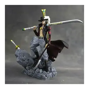 14CM ONE PIECE Anime Figures Dracule Mihawk Top Decisive Battle Action Figure PVC Model Toys Collection Ornaments Doll Fans Gift