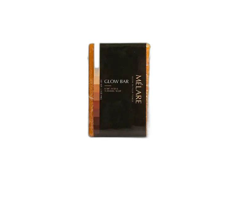 MÉLARE Glow Bar Kojic Acid & Turmeric Cleansing Bar | Brightening Face & Body Soap for Dark Spots & Uneven Skin Tone