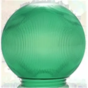 Polymer Products  Sphere 6 in. Prismatic Green Acrylic Replacement Globe- Pack Of 6