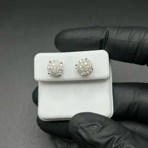 VVS moissanite 925 silver screwback earrings