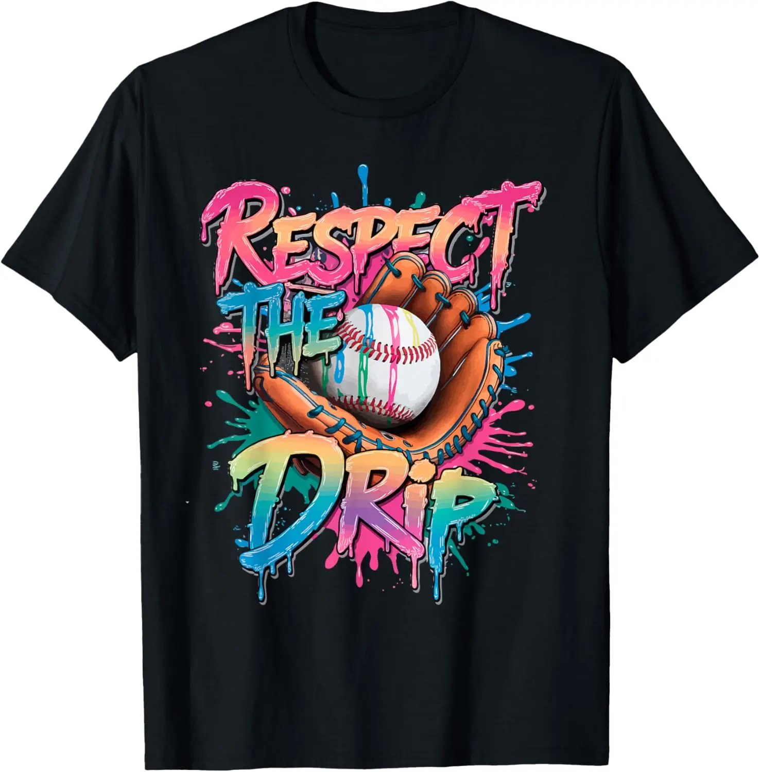 100% Cotton Baseball Drip Boys Ice Cream Drip Youth Respect The Drip T-Shirt