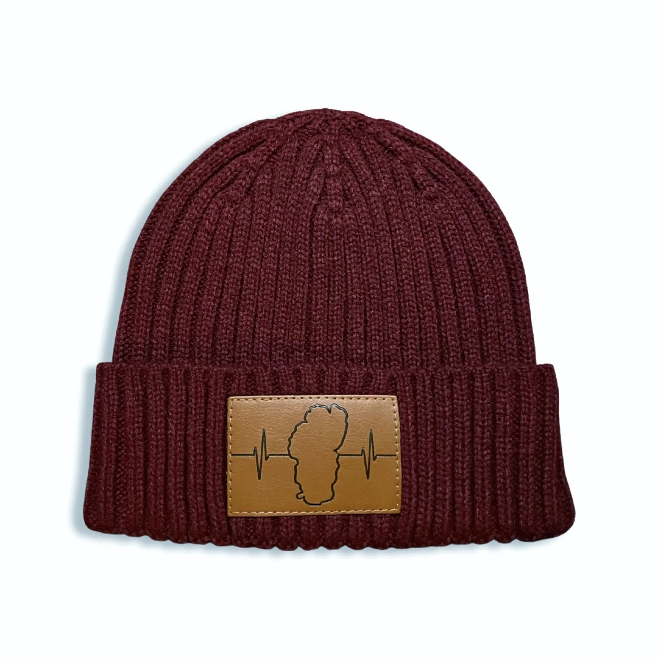 Tahoe Beanie - Ribbed Cuff - Maroon