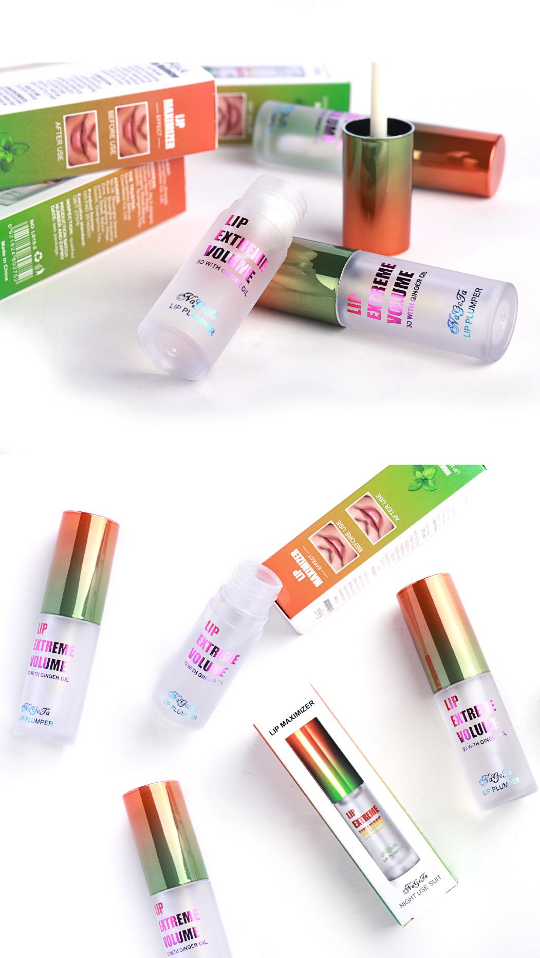 Ginger Lip Plumper — Fuller-Looking Lip Plumper Gloss, Non-Sticky, High-Shine Finish | Lip Extreme Volume Lip Plumper Oil Serum Hydrate Plump Renew Natural Way Instant Smoothing Hydration Enhanced Elasticity Daily Care Hydrating Lip Treatment Lip Fullness