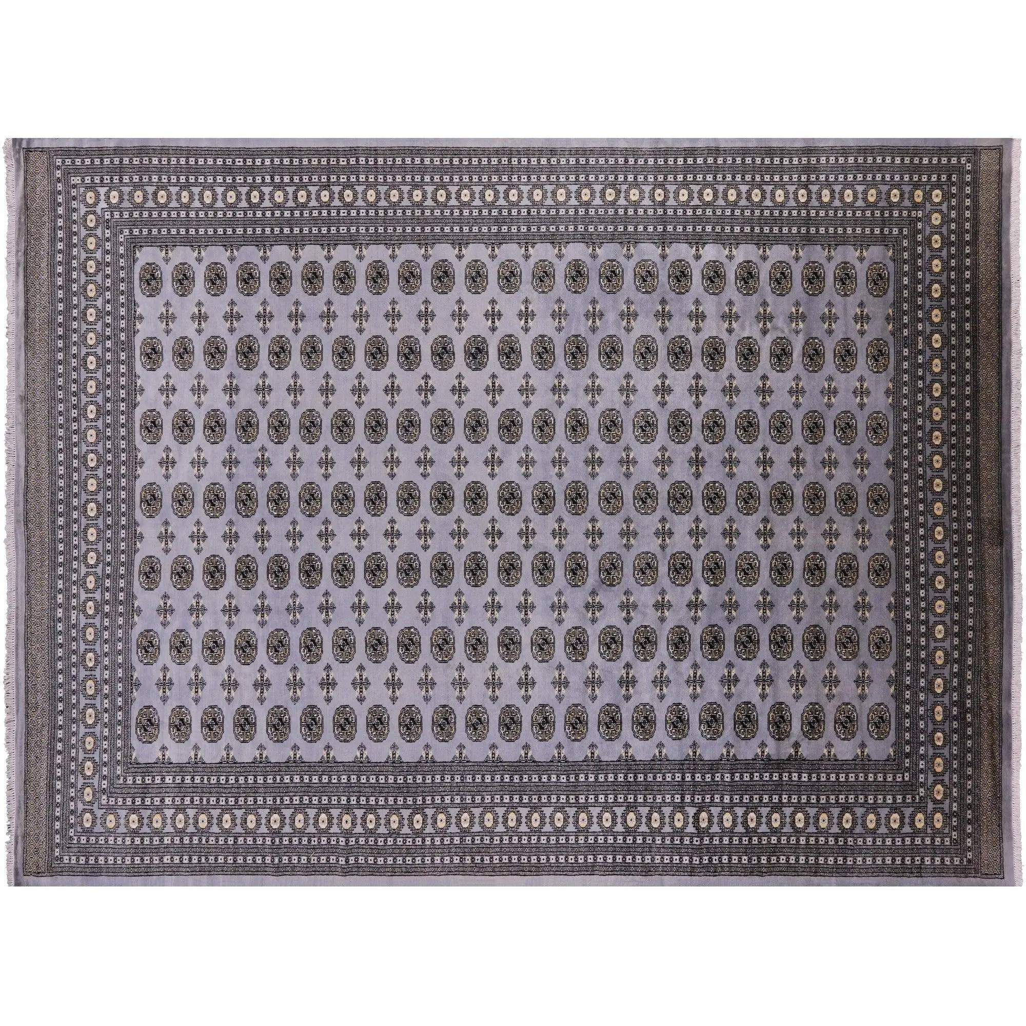 Hand Knotted Silky Bokhara Wool Rug 10' 2" X 13' 7" - Q21970