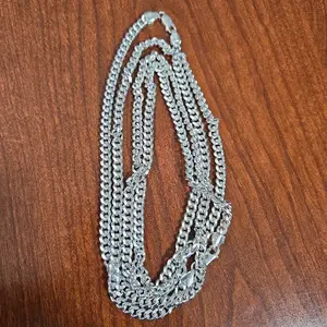 22" long and 5 mm thickness 925 silver chain man necklace