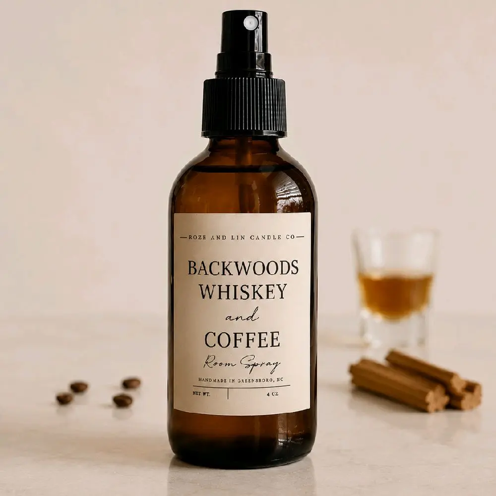Backwoods Whiskey and Coffee Room Linen Spray