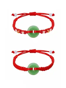 Handmade Lucky Couple Bracelet, Rope Peaceful Charm, Unisex Gift for Love and Friendship, Casual Style, All Seasons