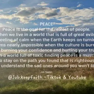 Signed 4x6 Peace Poem by Job Yeaton - Inspirational Quote