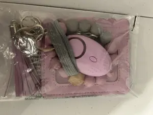 Purple Wallet Keychain with alarm