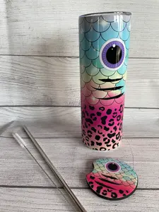 Fish Tumbler, 20oz skinny Tumbler, Sublimation, fishing, car coaster Drinkware Stainless