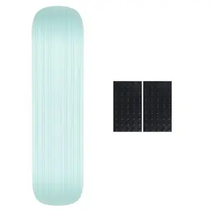 Ambition Snowskate Jib Ice 8.5" x 33" Plastic Snow Skate Deck with Foam Grip Applied and Studded Grip Add On