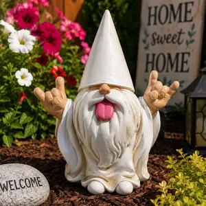 Whimsical Resin Rocking Chair Gnome Garden Statue, Pastoral Home Decor, Outdoor Decor, Backyard Garden Accessories for Indoor-Outdoor Use, Ideal for Gardening Enthusiasts