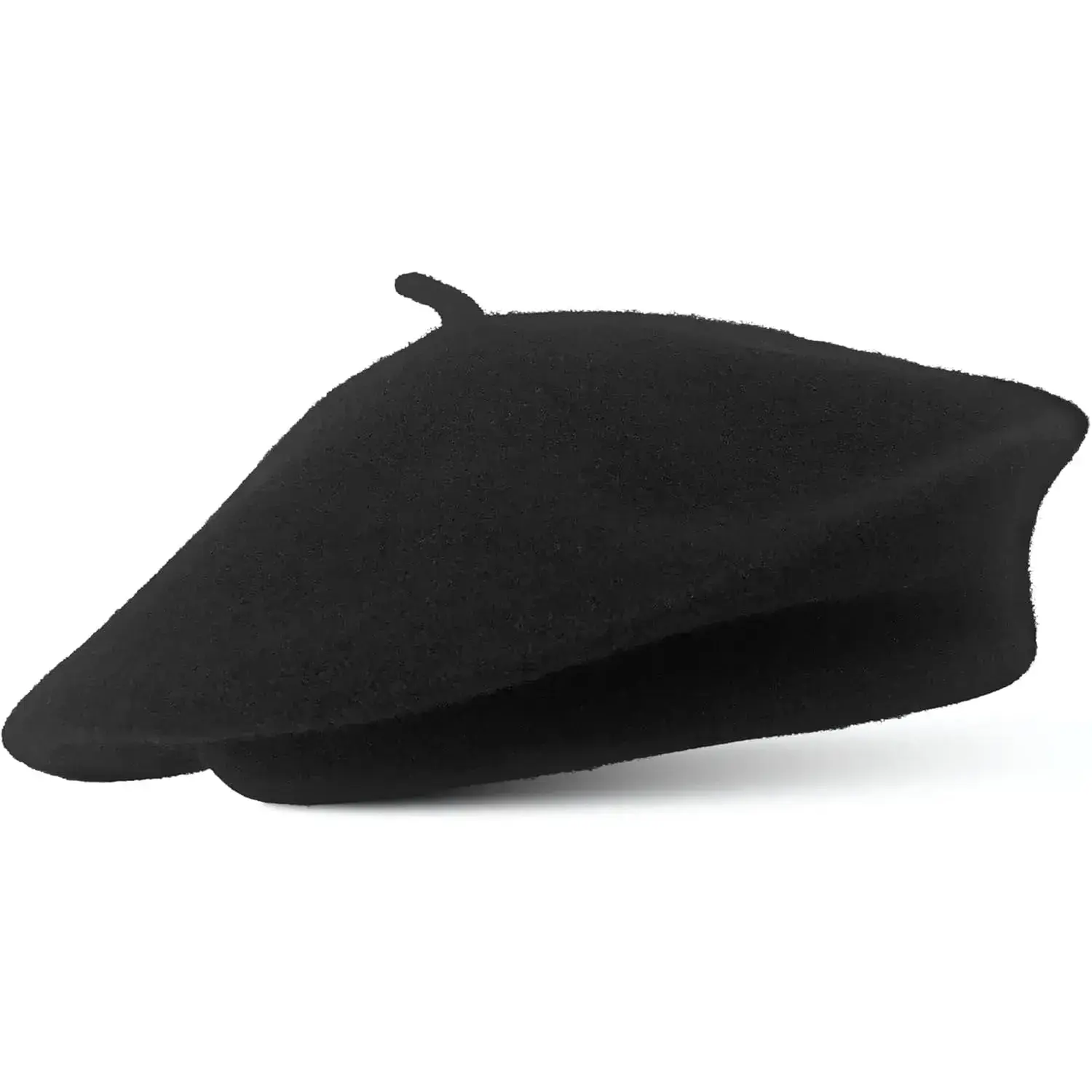 French Wool Beret Hat - Classic Stretchable - One Size Fits Most - Solid Color - Stylish Chic Parisian