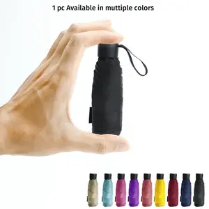 Palm-Sized Mini Pocket Umbrella, Ultra Compact Lightweight Folding Umbrella, Waterproof UV Protection Sun & Rain Dual Use Umbrella for Travel, Commute & Daily Use