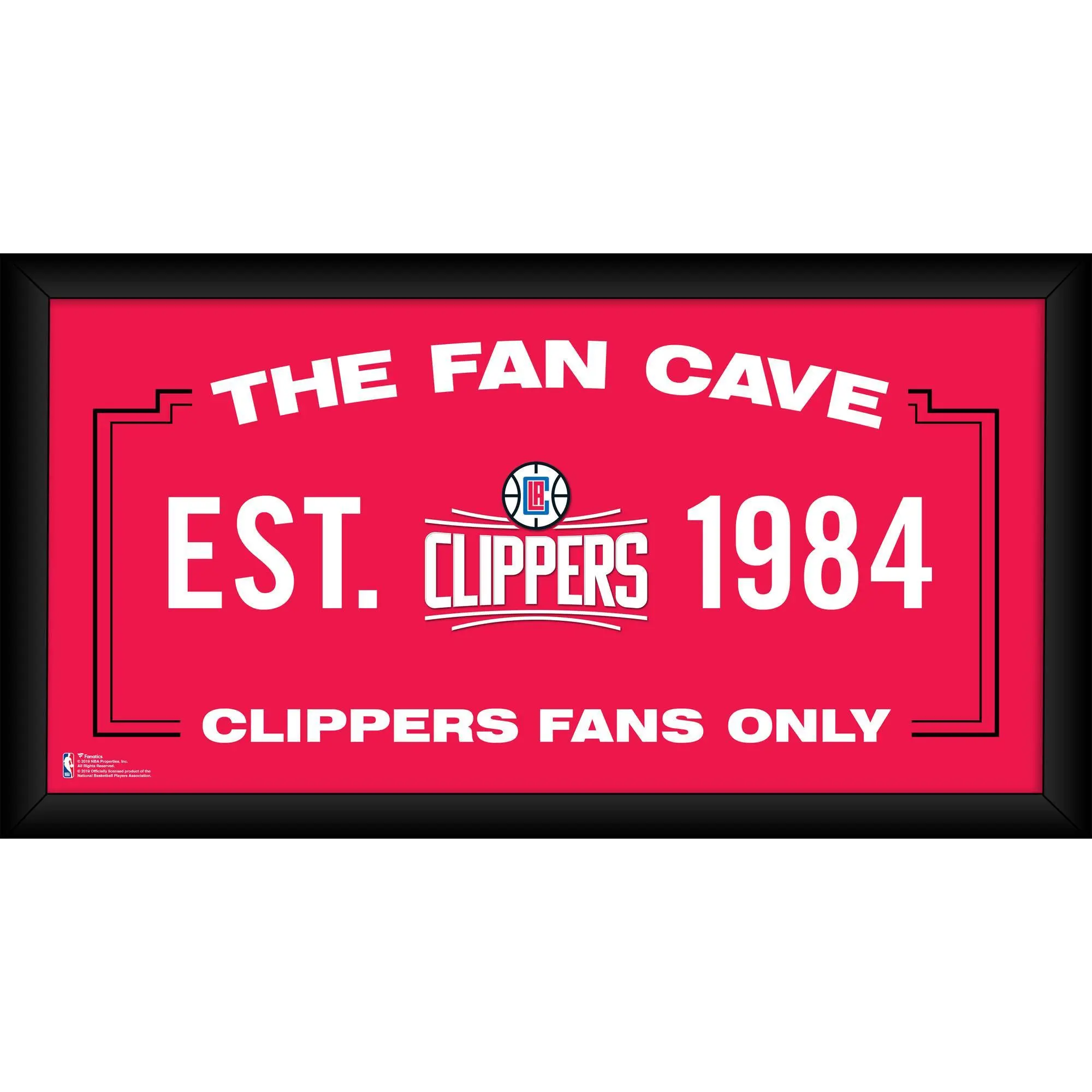 La Clippers Framed 10" x 20" Fan Cave Collage - NBA Memorabilia