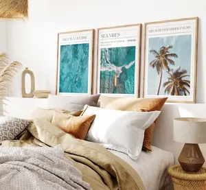 3 Piece Surf Prints, Beach Art and Surf Poster Set, Set of 3 Wall Art for Beachy Room Decor, Coastal Prints, 3 Panel Wall Art, Beach Art