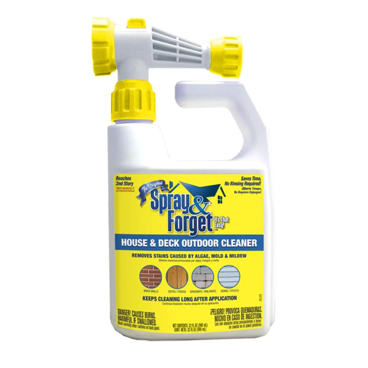 212 MAIN 32oz Concentrated Eco-Friendly Household Liquid Cleaner Spray 6-Pack - Consumer-Grade Powerful Cleaning Solution, Stain & Mildew Remover for House, Deck Use