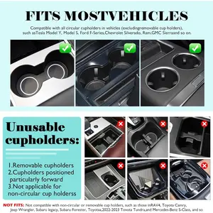 360 °   Rotating Folding Cup Holder Table, Steering Wheel Tray, Car & Laptop Desk - Car Accessories for Women & Men, Fit Tesla Model Y/3/S/Explorer/Maverick (Foldable Car Table Board (Black))