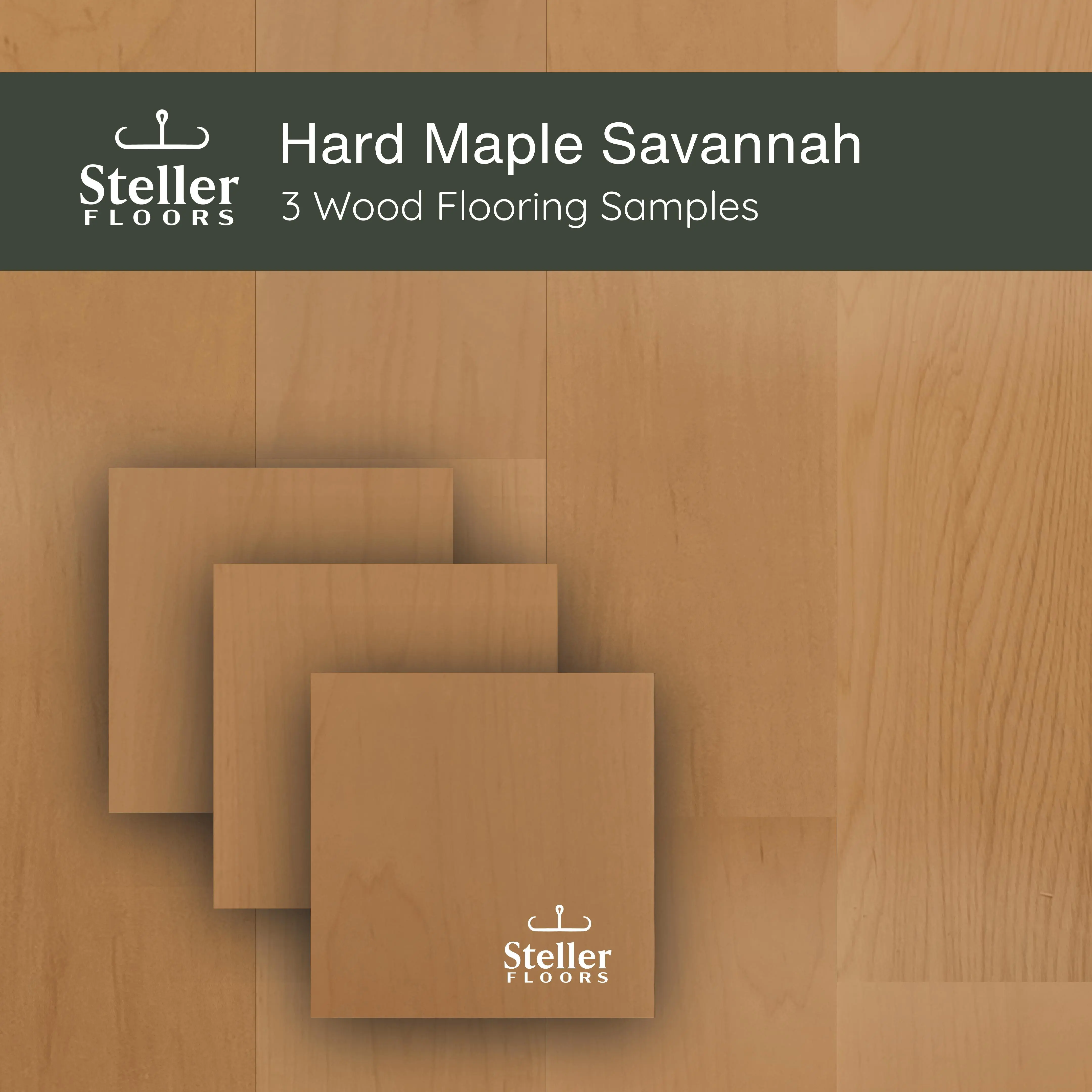 Hard Maple Savannah by Steller Floors - Sample 3-Pack - Includes Clip System