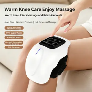 Infrared hot compress therapy device knee massager, home charging vibration massage device knee therapy device, home massage