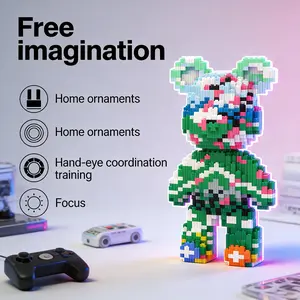 Striped Bear Series Building Blocks Model, 1688pcs, Original Authentic, New 2026 Size, Gift Idea, DIY Craft, Home Decor