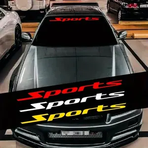 sports front and rear windshield decals, reflective sunshade decals with lettering, racing decals sports front and rear windshield decals, reflective sunshade decals with lettering, racing decals