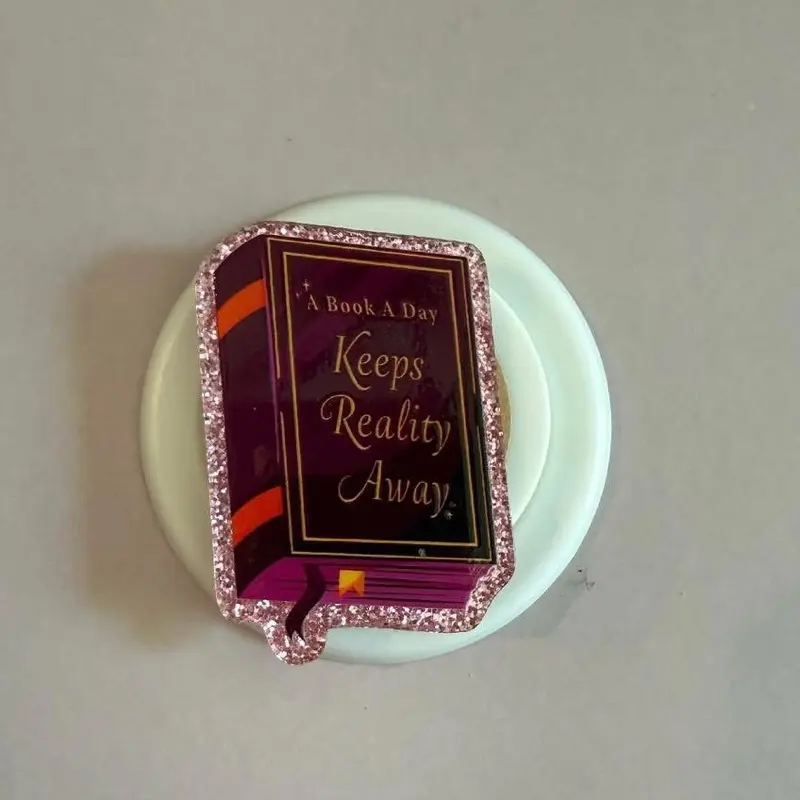 MagSafe PopSocket - Functional Phone Grip with a "A Book a Day Keeps Reality Away" Design