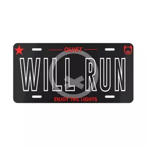 Quiet Club Racing - Will Run Outline Custom Aluminum Vanity Car License Plate