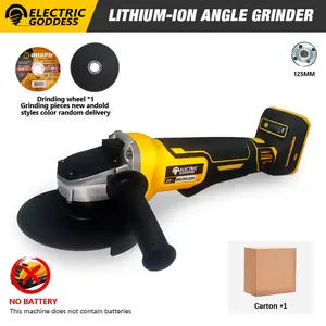 21V Brushless Cordless Angle Grinder, 125mm 800W Variable Speed Lithium-ion Grinder Compatible with Makita Battery, Multipurpose Cutoff/Grinding Tool with Removable Guard for Metal/Wood/Stone Processing