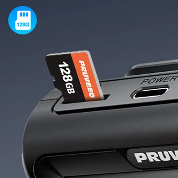 Pruveeo 128GB  Dash Cam, Body Cam, and Security Camera（NO Dash Cam） Motorcycle Dashcam Gps Dvr Hd Driving Recorder
