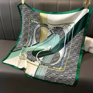 1Pcs Square Silk Scarf, head scarf for women, bandanna